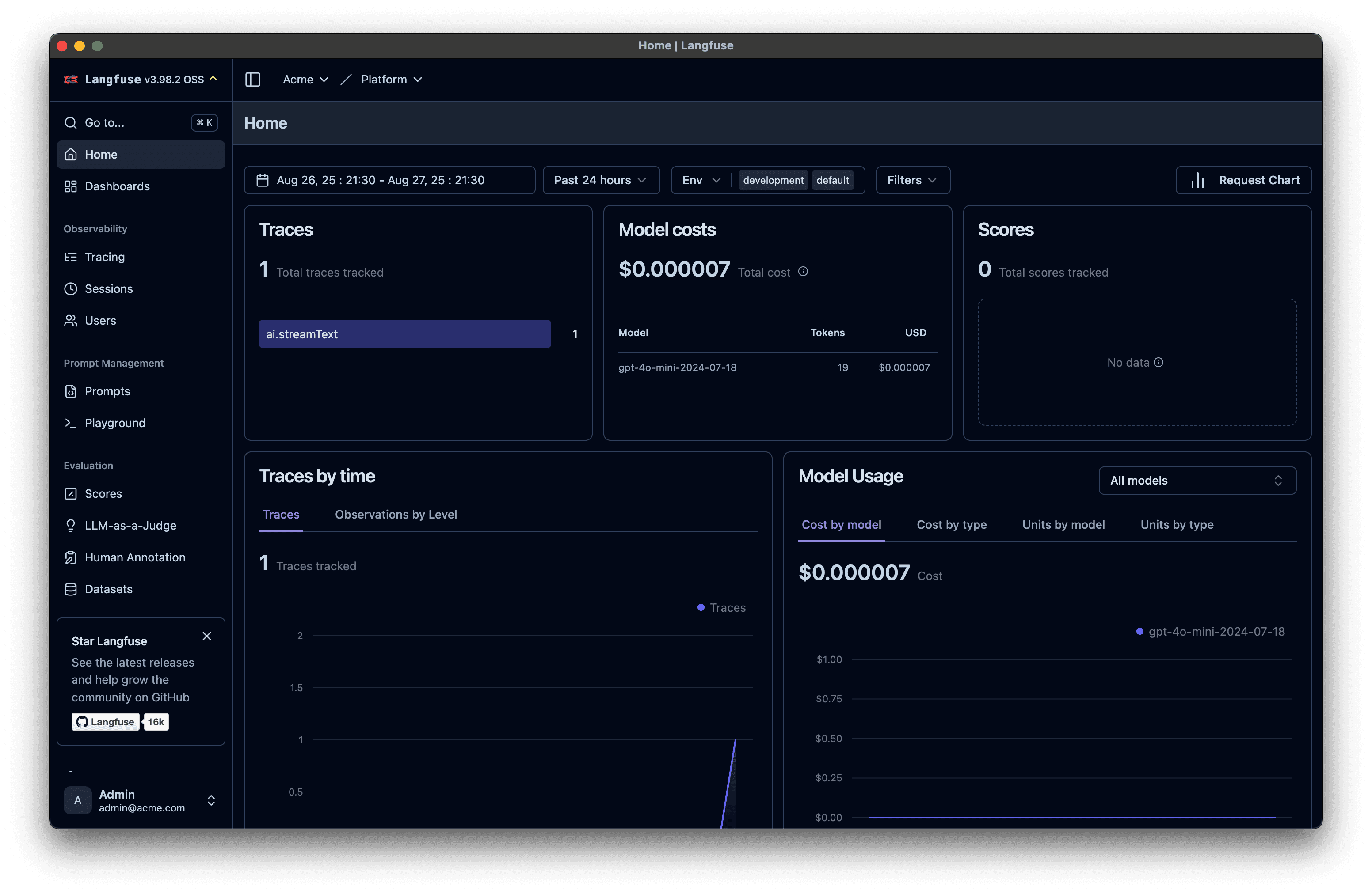 Next.js and AI SDK with Langfuse (AI Observability)